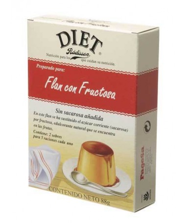 flan con fructosa 88g