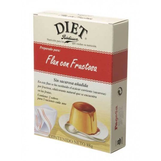 flan con fructosa 88g