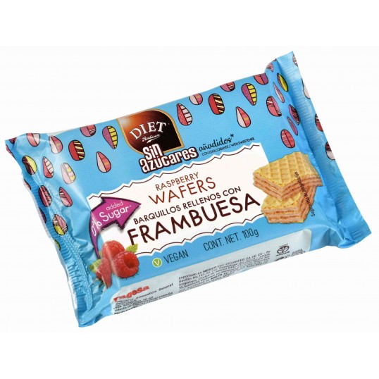 barquillos relleno frambuesa 100gr