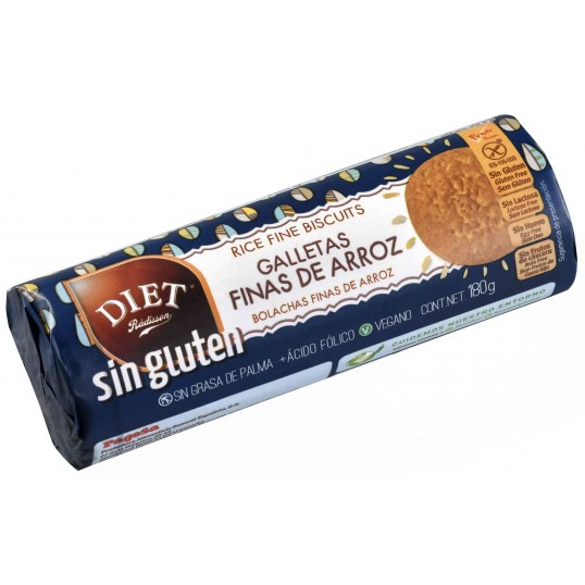 galletas finas arroz sin gluten 180 gr