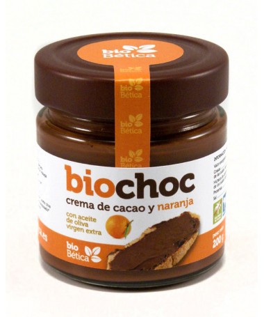 biochoc crema de cacao naranja bio 200gr cristal