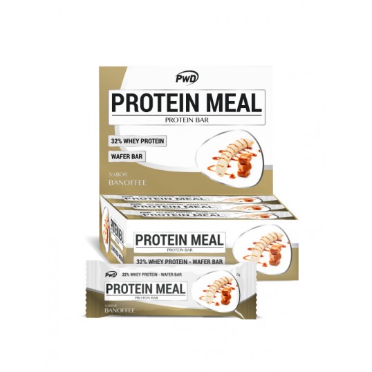 barrita banoffee protein meal 35gr sin azucar a adido x 12 uds