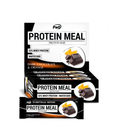 barrita chocolate negro y naranja protein meal 35gr sin azucar a adido x 12 uds