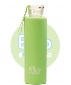 botella bbo verde borosilicato con silicona 550 ml irisana