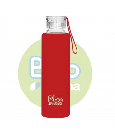 botella bbo roja borosilicato con silicona 550 ml irisana