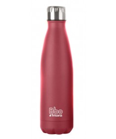 botella bbo termo acero inoxidable 350ml roja y funda irisana