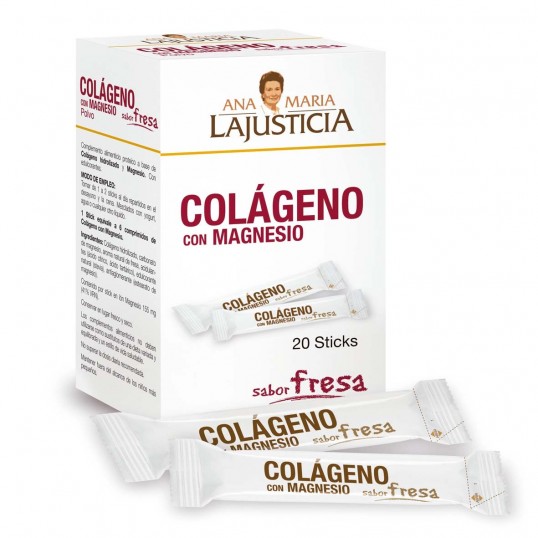 colageno con magnesio sabor fresa 20stick 5gr