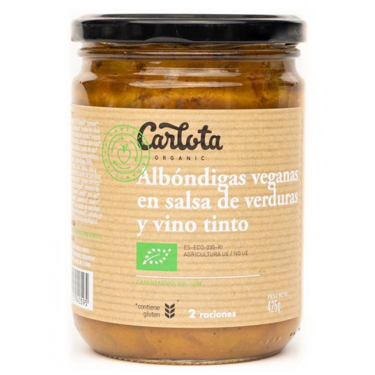 alb ndigas veganas en salsa vino tinto bio 425 gr