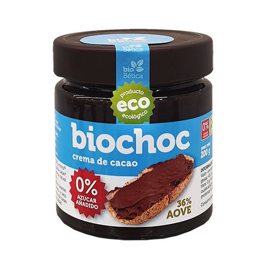 biochoc crema de cacao bio 0 azucar a adido 200gr