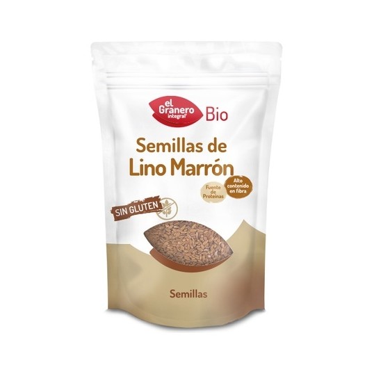 semillas de lino marron bio 400g