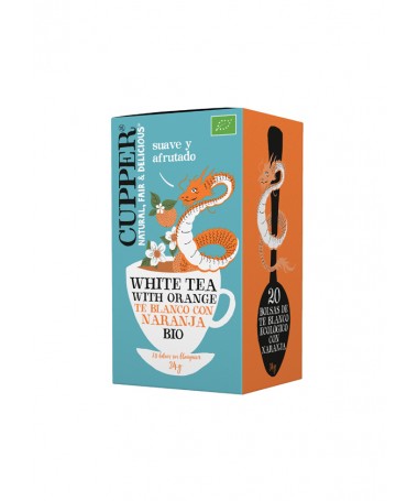 infusion te blanco con naranja bio 20 bolsas