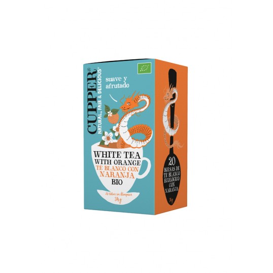 infusion te blanco con naranja bio 20 bolsas