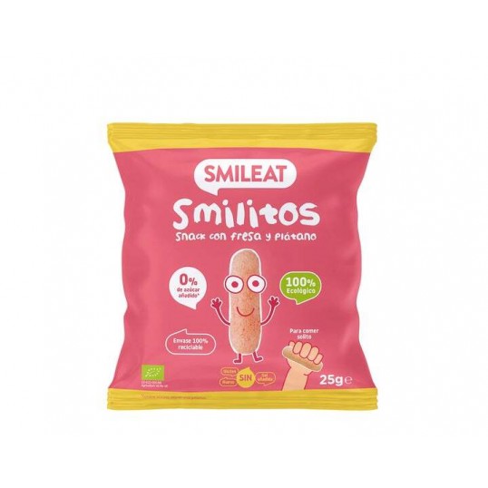 smilitos snacks de fresa y platano eco 25gr