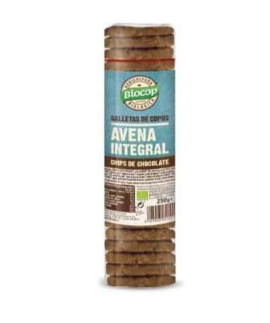 galleta copos avena intchips choco biocop 250g
