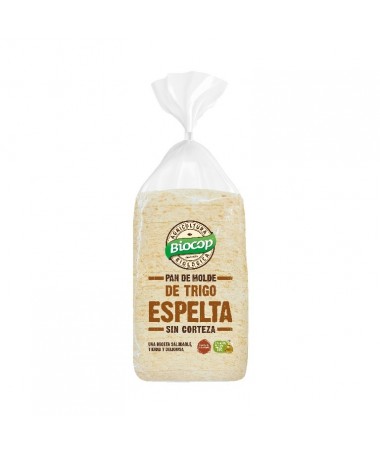 pan de molde trigo espelta sin corteza bio 300g
