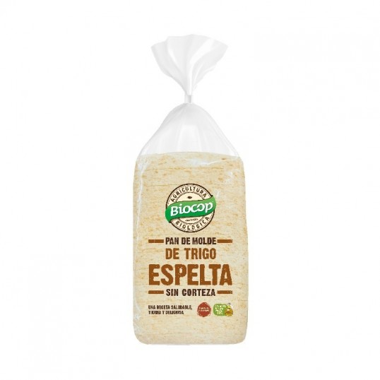 pan de molde trigo espelta sin corteza bio 300g
