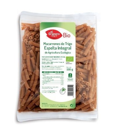 macarrones de trigo espelta integral bio 500 g