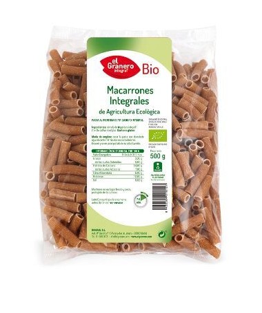 macarrones integrales bio 500 g
