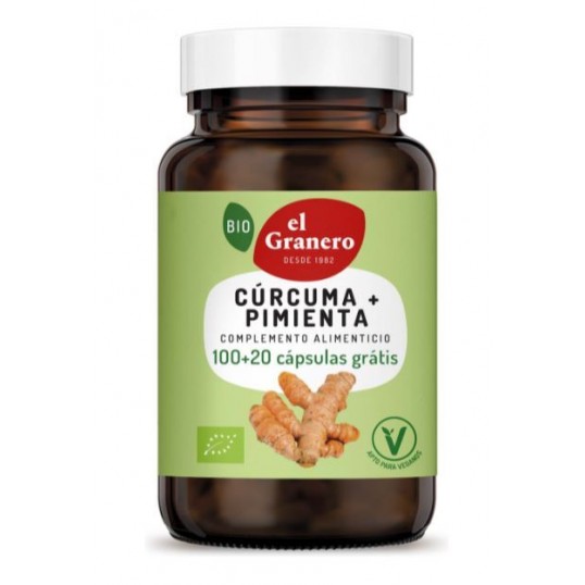 curcuma y pimienta bio 100 y 20 cap 440 mg