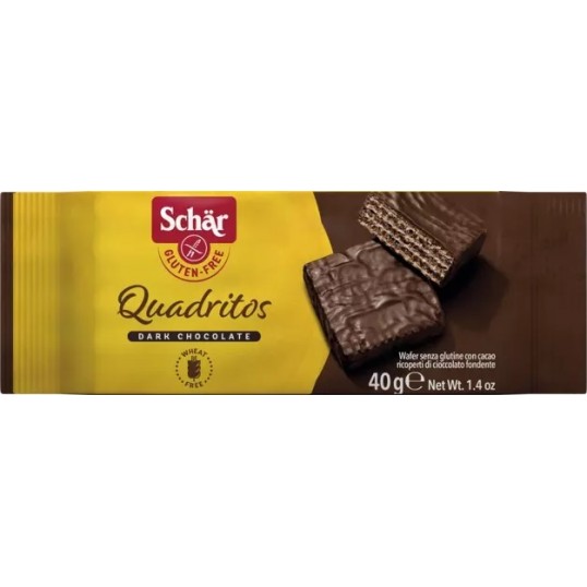 quadritos barquillos con cacao sin gluten 40g sch r