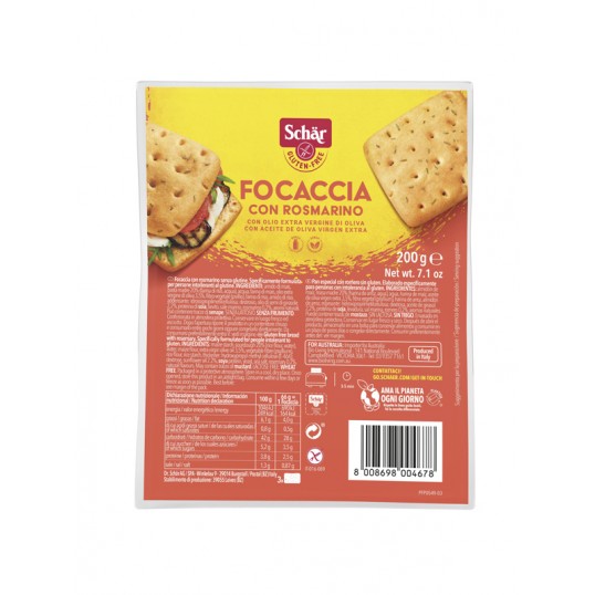 focaccia al rosmarino 200g sch r